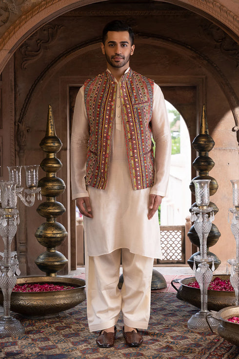 Red Printed Bundi